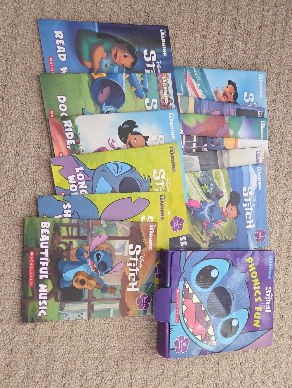 Scholastic Stitch Phonics & Story Book Set - Blue, Green, Purple